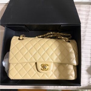 Chanel Beige Quilted Shoulder Bag